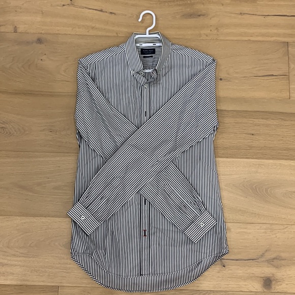 ZARA MENS STRIPED DRESS SHIRT - SIZE SMALL - Picture 7 of 7